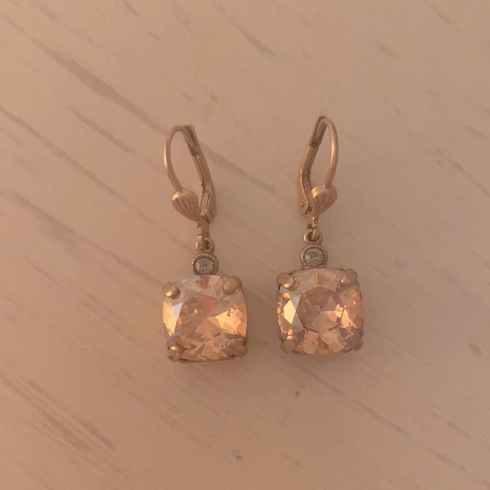 Yellow Stone Drop Earrings